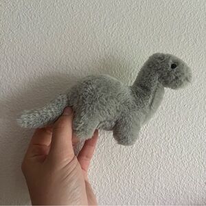 Jellycat Fossilly Brontosaurus Green Stuffed Animal Dinosaur Plush 7" Retired